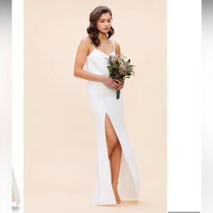 NEW Dress the Population Gracelyn Blouson Jersey Gown size xxs